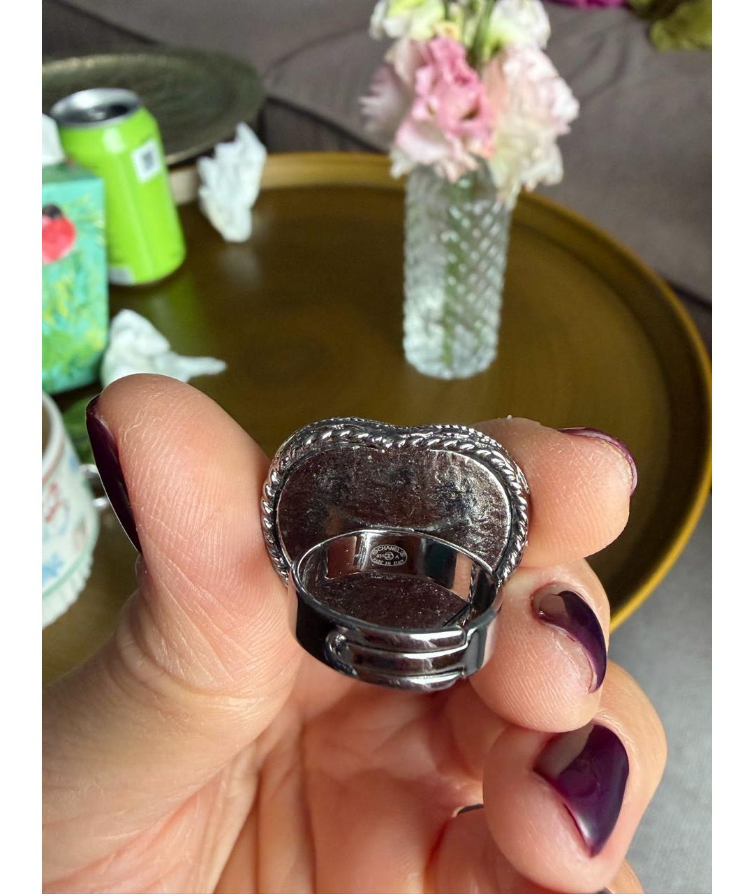CHANEL Серебряное металлическое кольцо, фото 2