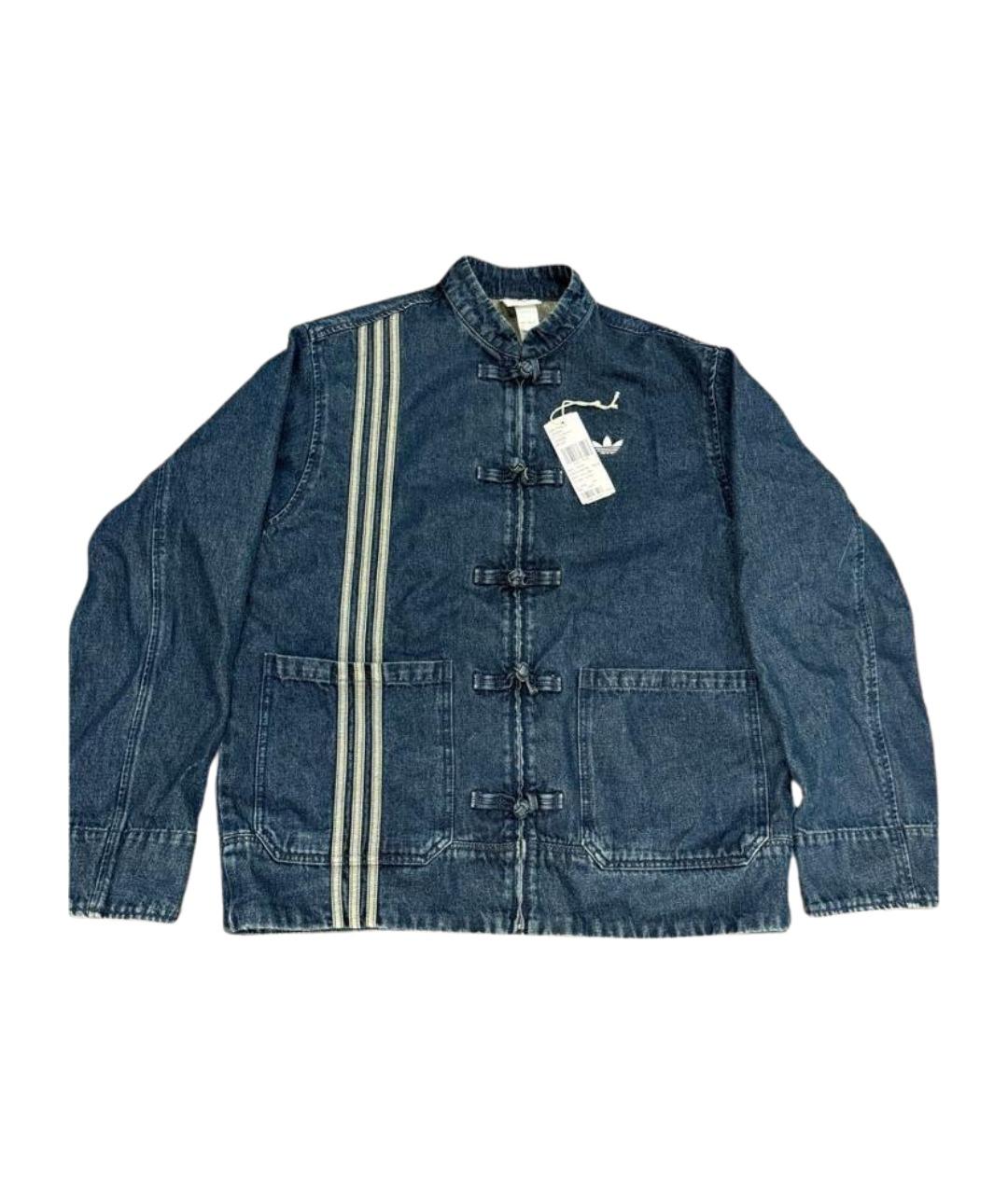 ADIDAS Темно-синий хлопковый жакет/пиджак, фото 1