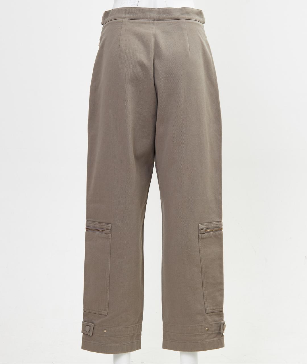 FENDI Бежевые хлопковые прямые джинсы, фото 2