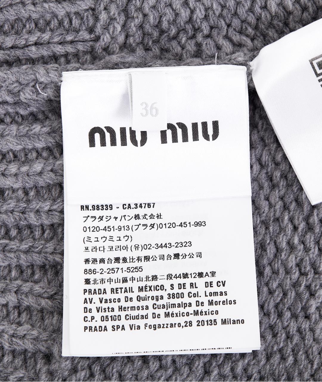 MIU MIU Серый шерстяной джемпер / свитер, фото 6