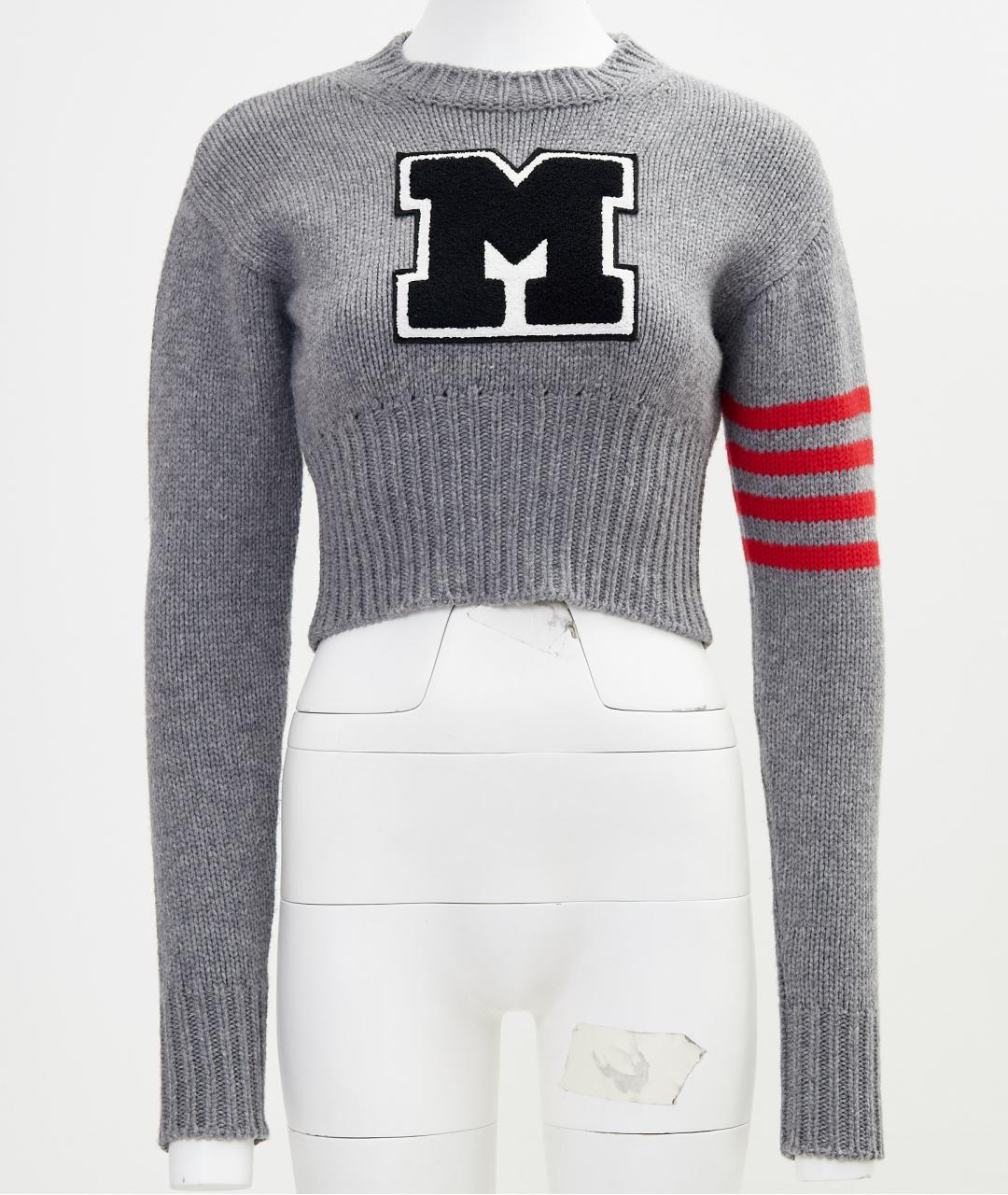 MIU MIU Серый шерстяной джемпер / свитер, фото 8