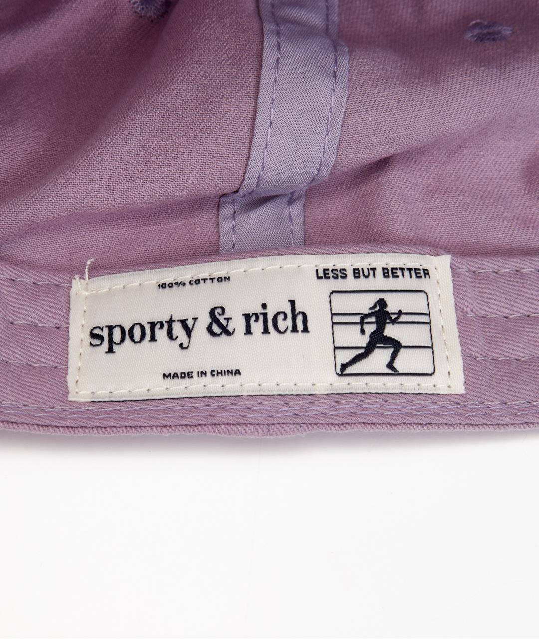 SPORTY AND RICH Фиолетовая хлопковая кепка, фото 4