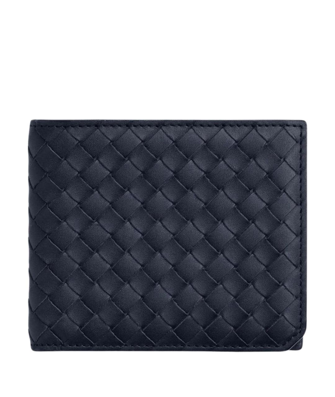 BOTTEGA VENETA Темно-синий кожаный кошелек, фото 1