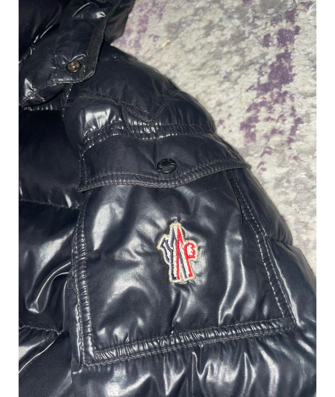 MONCLER Черный полиамидовый пуховик, фото 2
