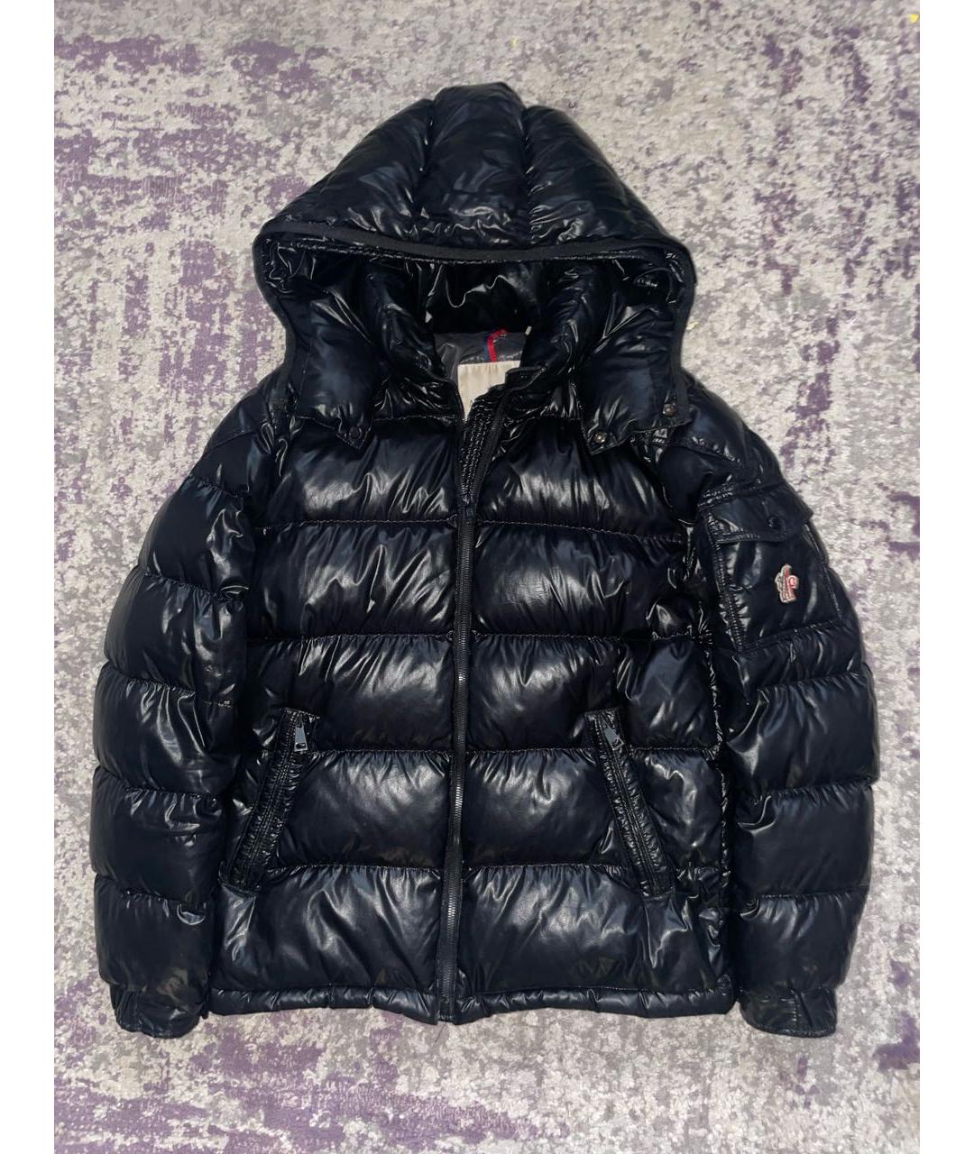 MONCLER Черный полиамидовый пуховик, фото 5