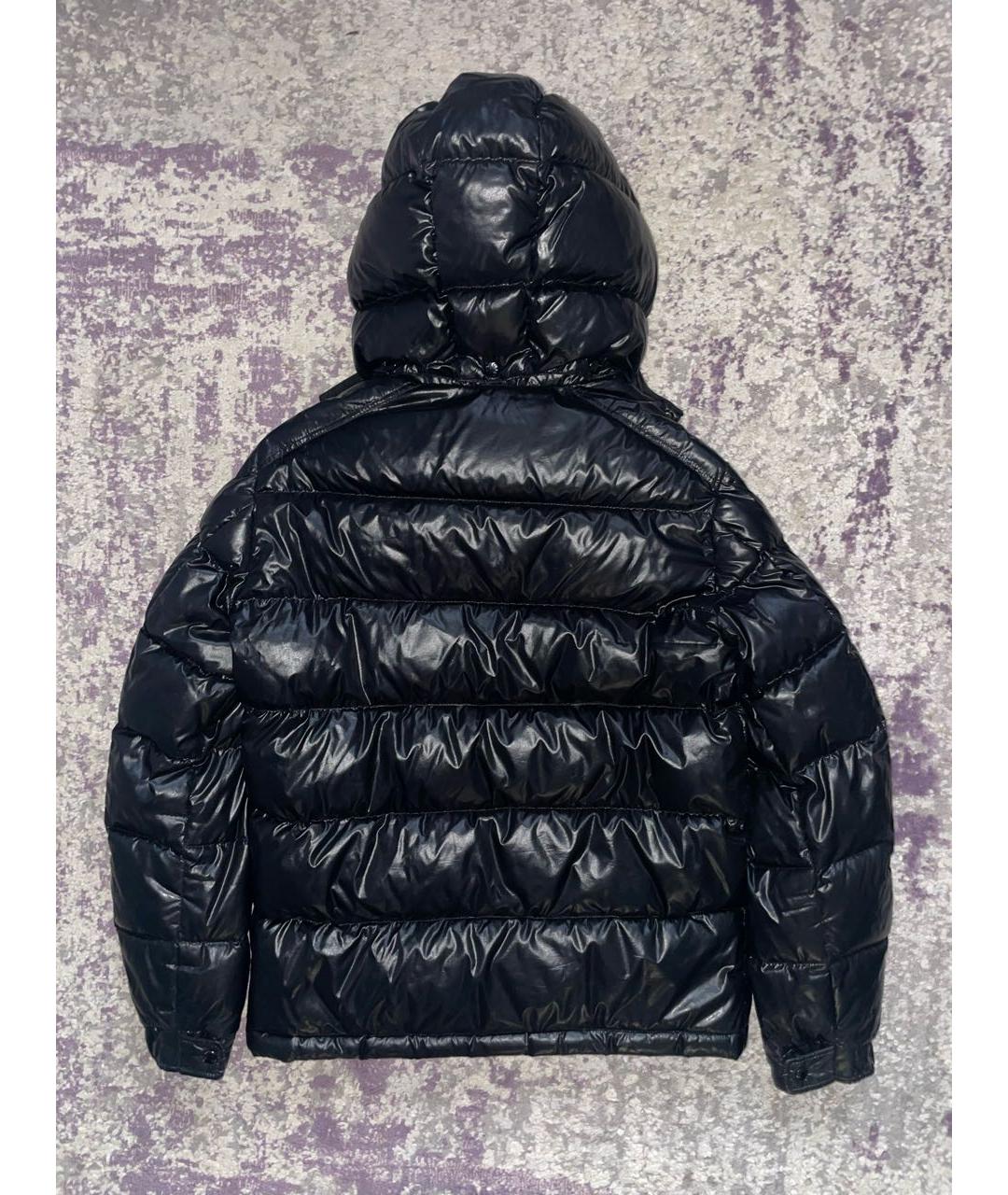 MONCLER Черный полиамидовый пуховик, фото 3