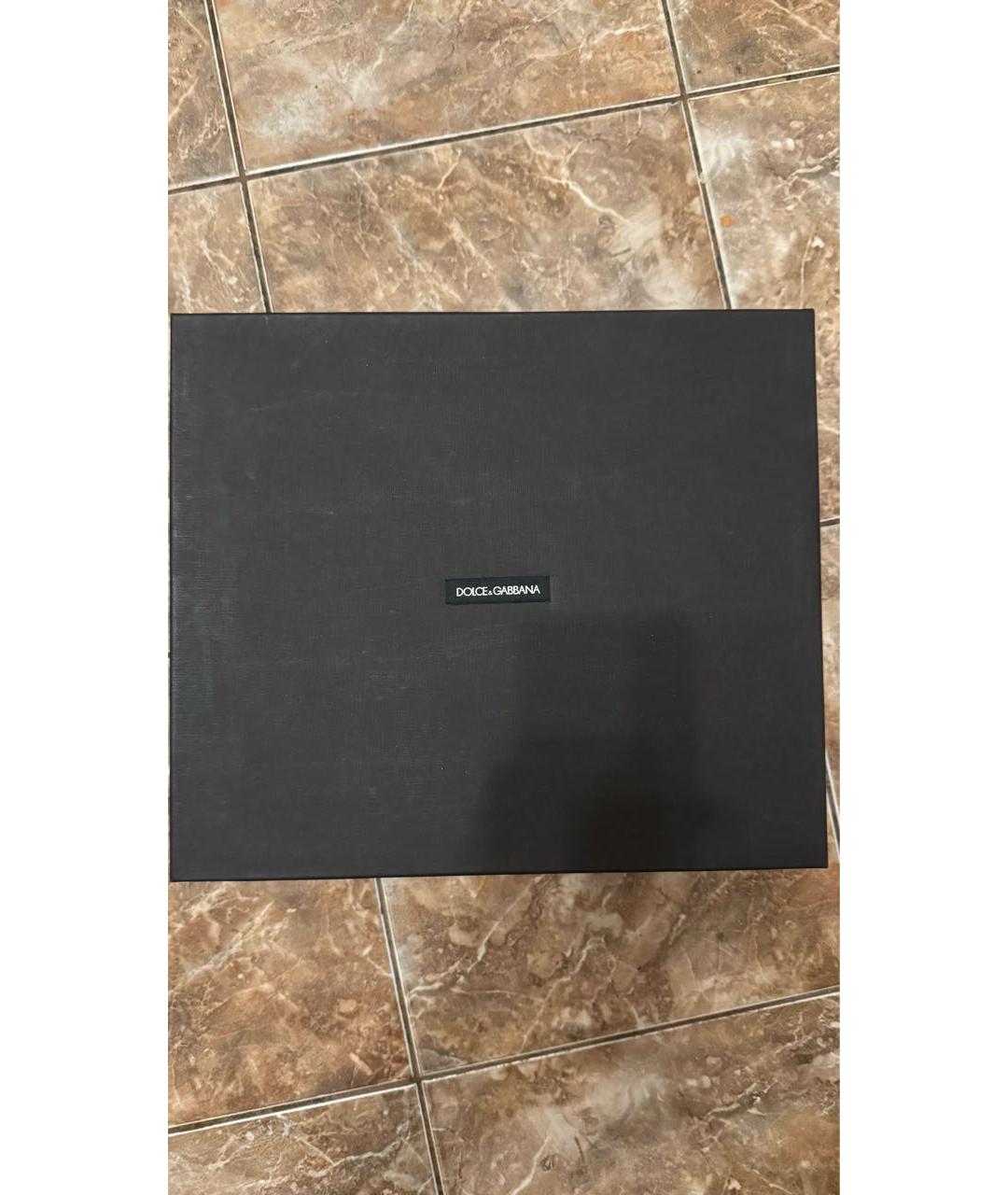 DOLCE&GABBANA Черные кожаные высокие ботинки, фото 7