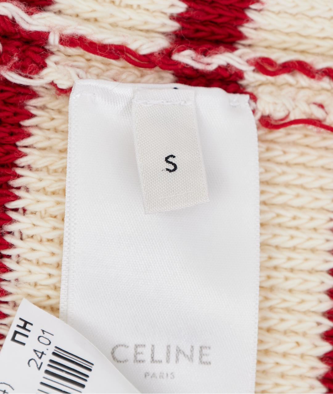 CELINE Красный шерстяной кардиган, фото 5