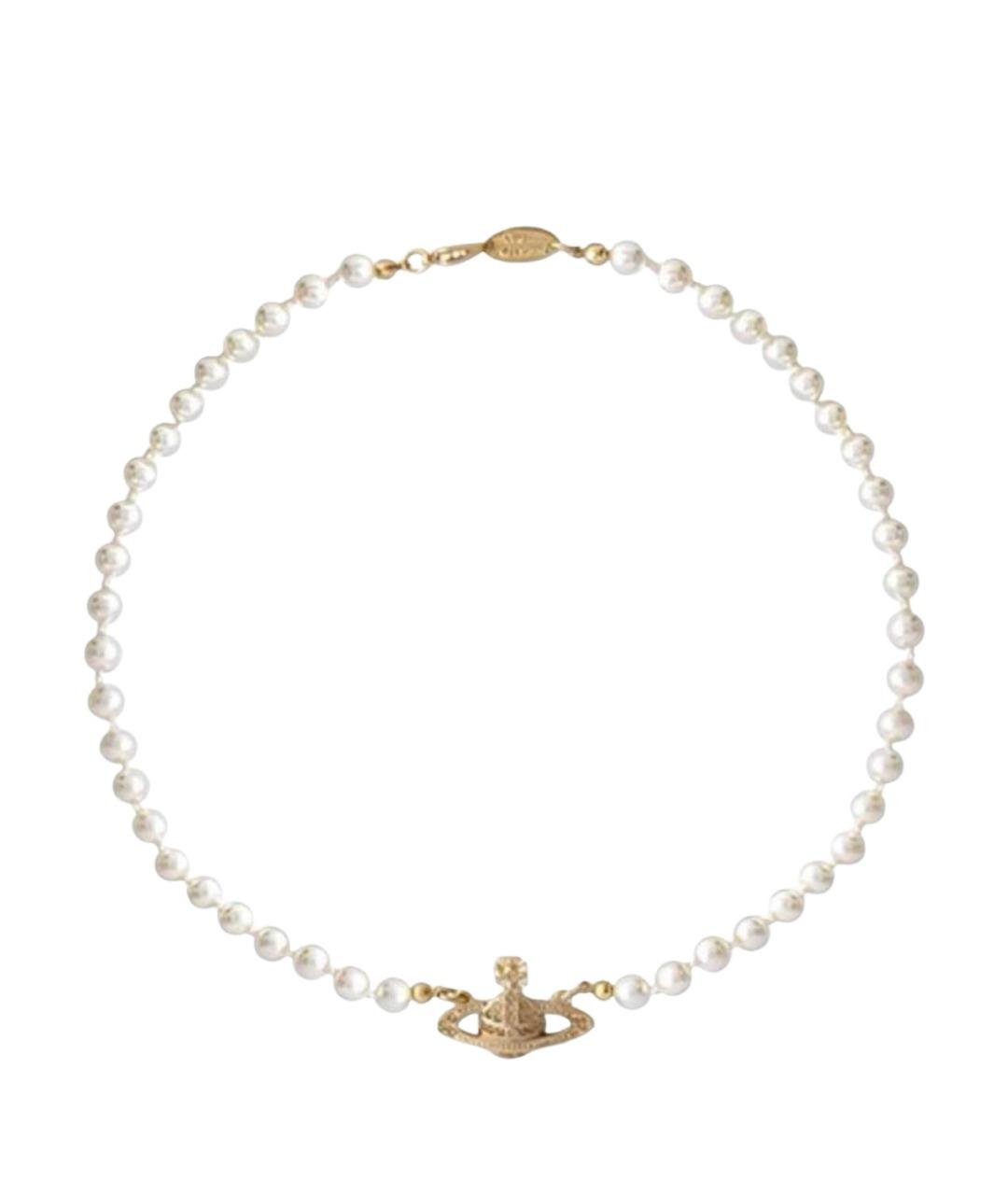 VIVIENNE WESTWOOD Белый чокер из бисера, фото 1