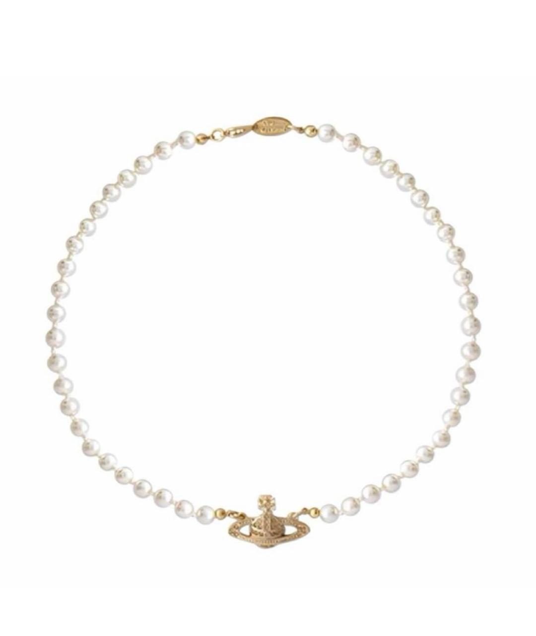 VIVIENNE WESTWOOD Белый чокер из бисера, фото 4