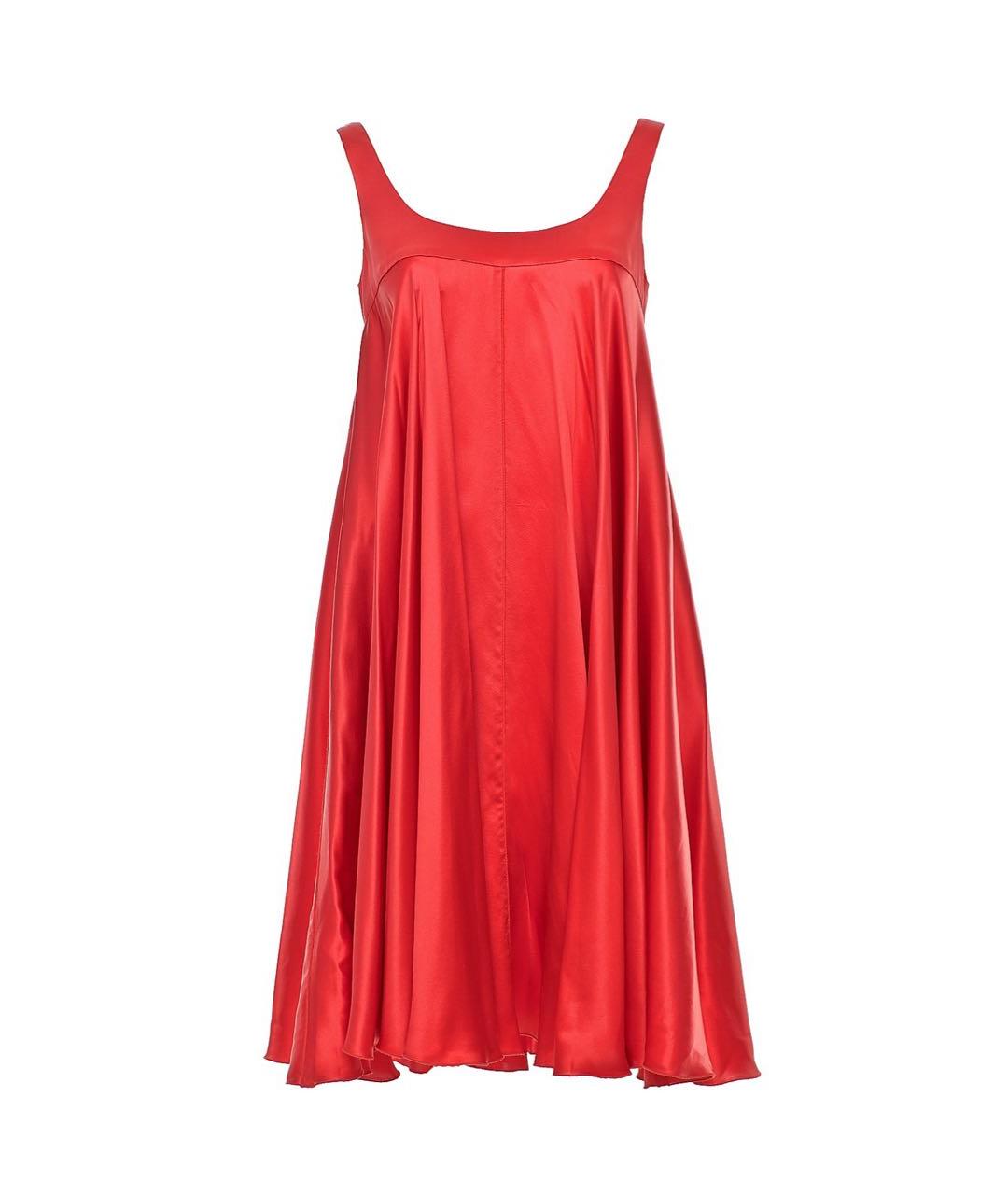 DOLCE&GABBANA Красное шелковое коктейльное платье, фото 9