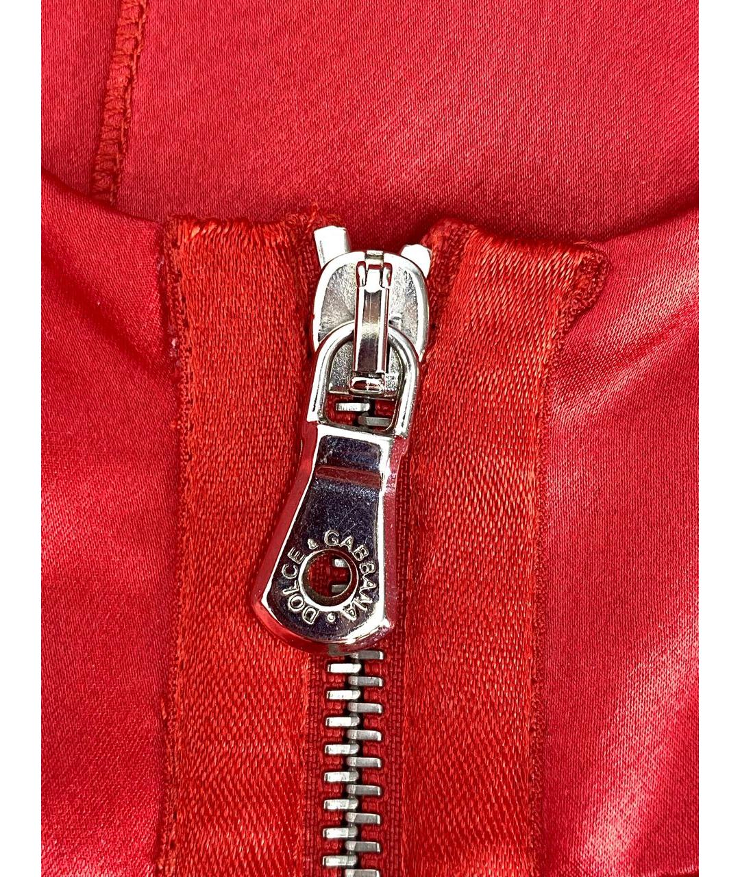 DOLCE&GABBANA Красное шелковое коктейльное платье, фото 6