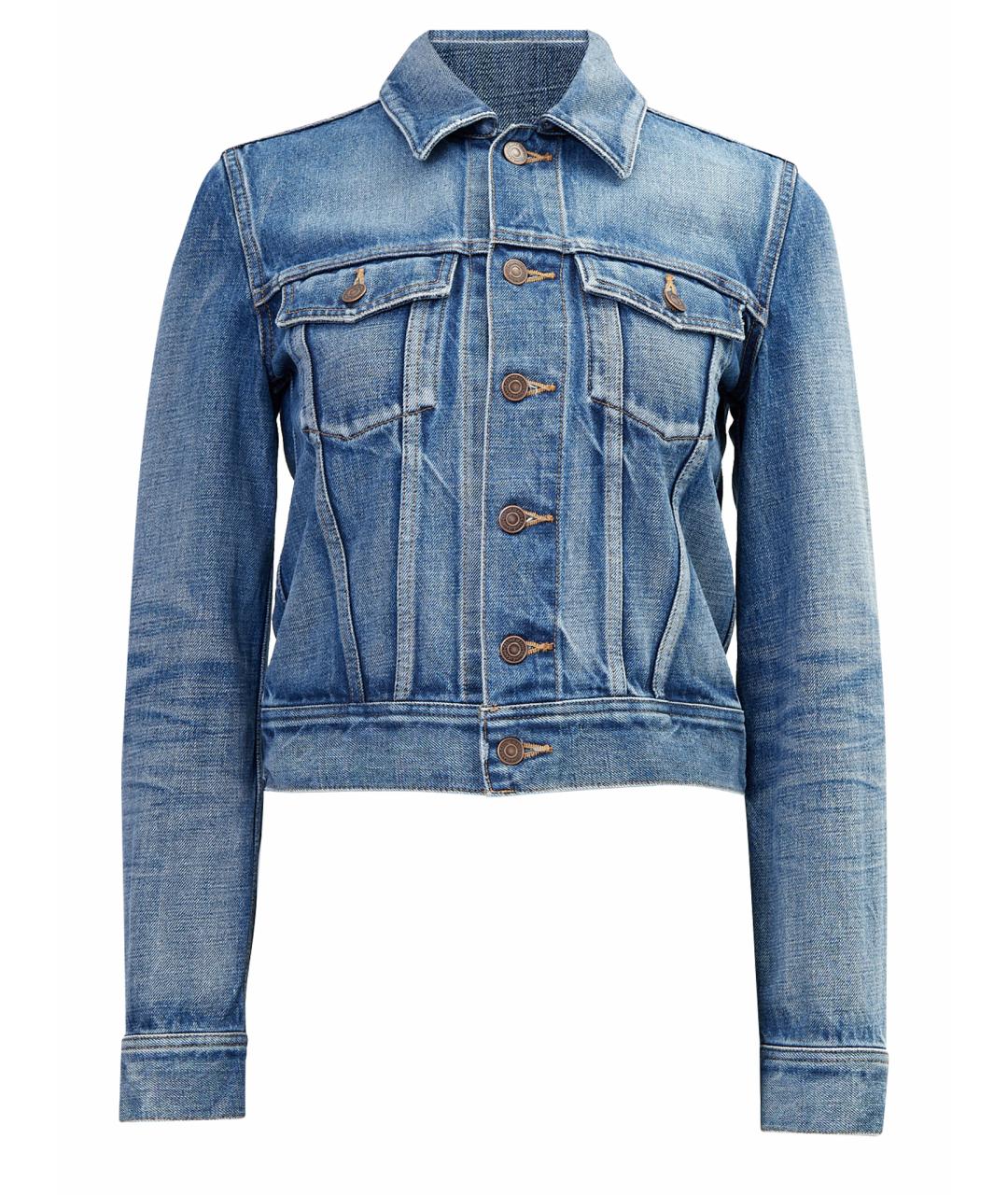 CELINE Синий хлопковый жакет/пиджак, фото 1