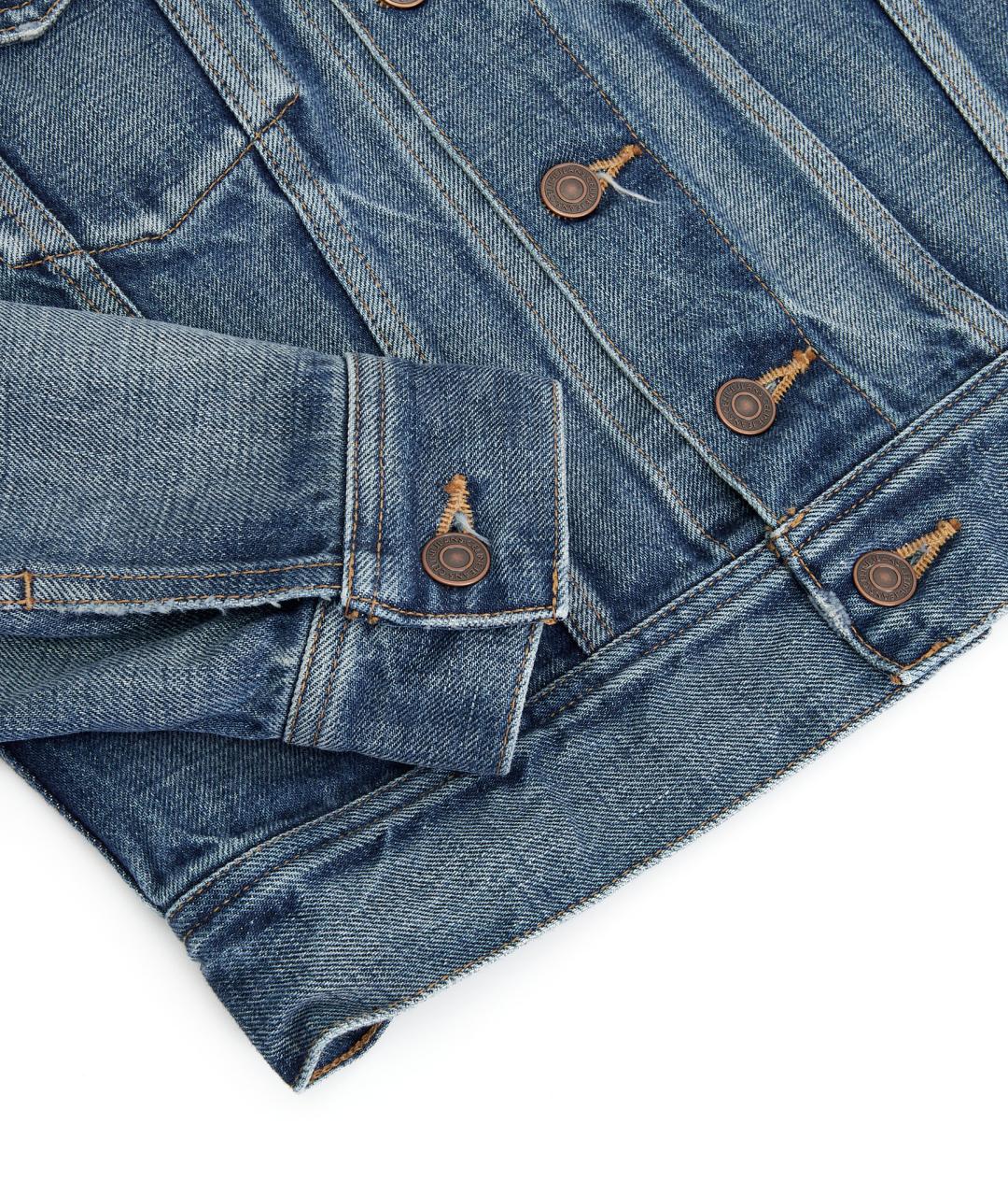 CELINE Синий хлопковый жакет/пиджак, фото 5