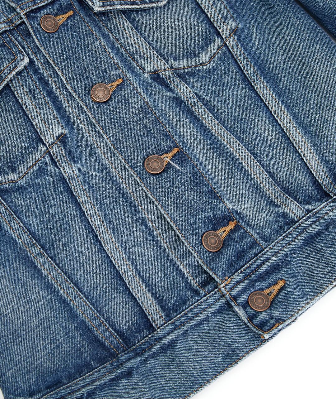 CELINE Синий хлопковый жакет/пиджак, фото 4