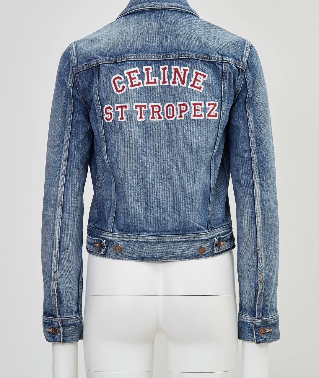 CELINE Синий хлопковый жакет/пиджак, фото 2