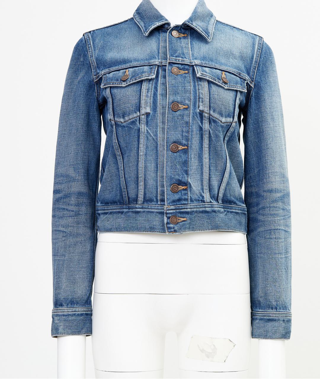 CELINE Синий хлопковый жакет/пиджак, фото 8