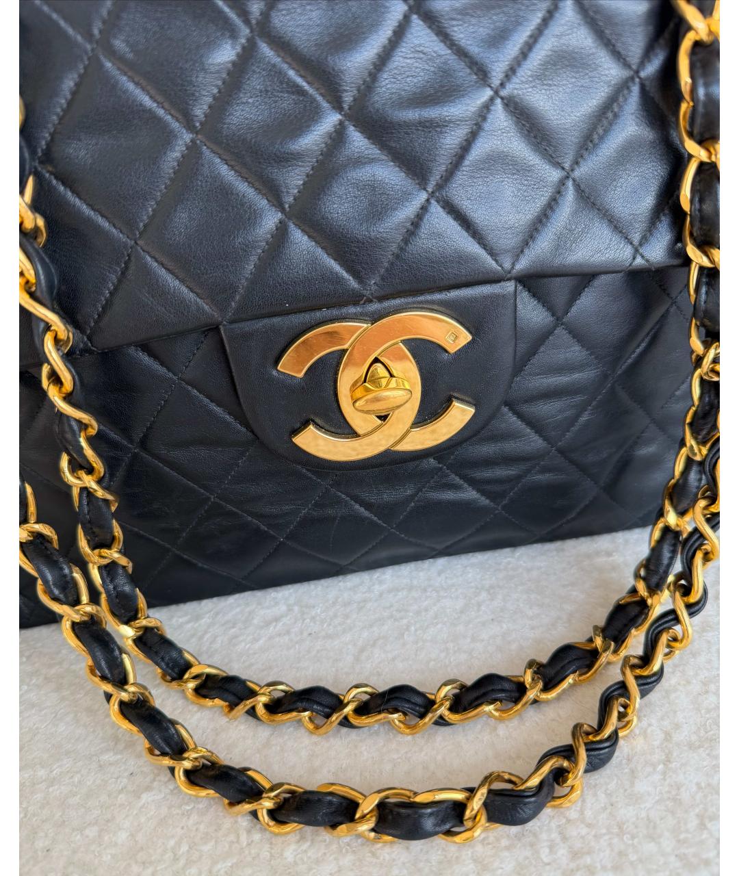 CHANEL Черная кожаная сумка через плечо, фото 3