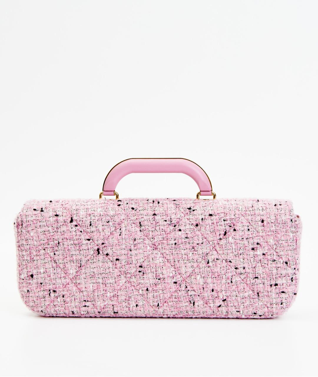 CHANEL Розовая тканевая сумка через плечо, фото 4