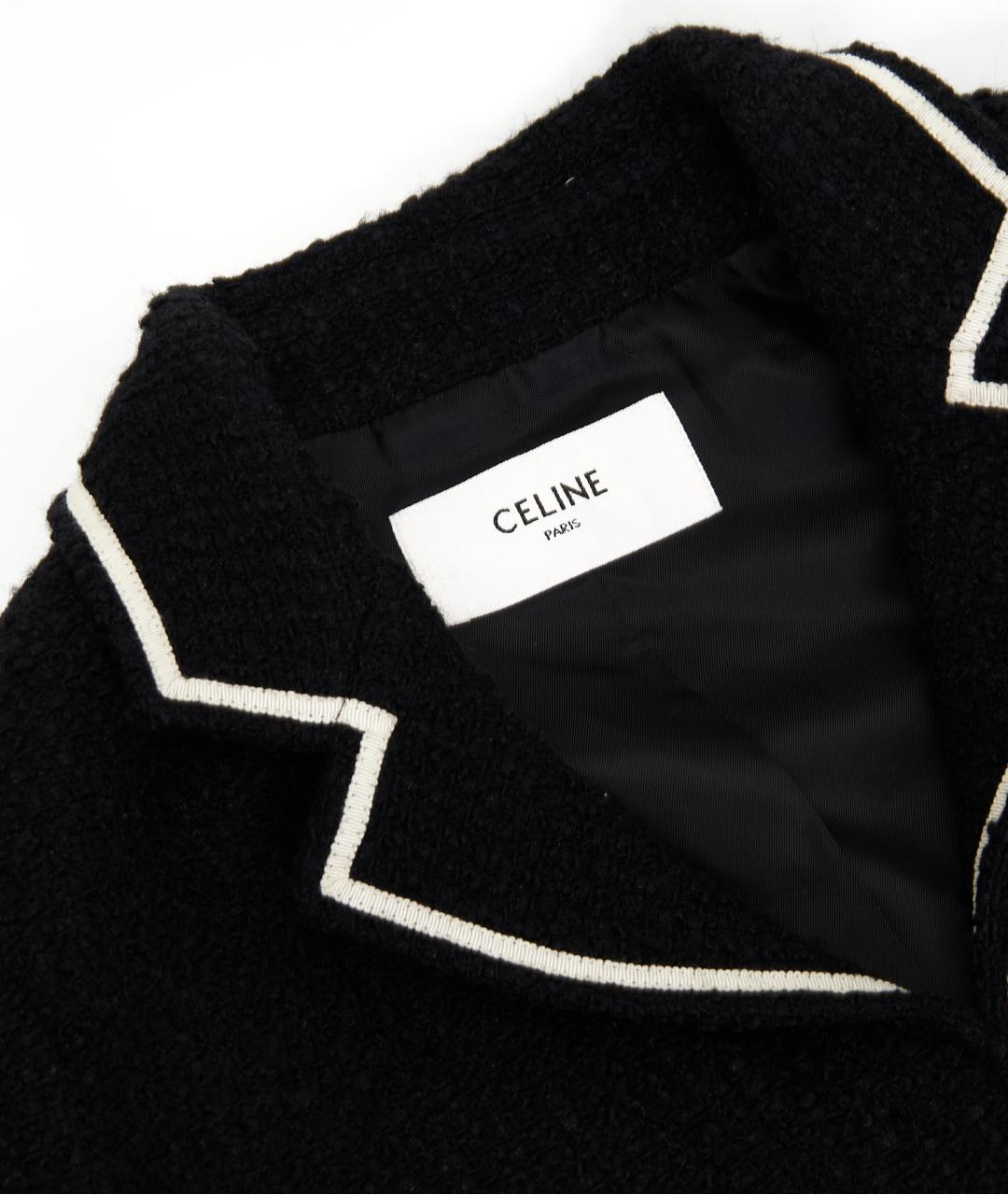 CELINE Черный шерстяной жакет/пиджак, фото 5