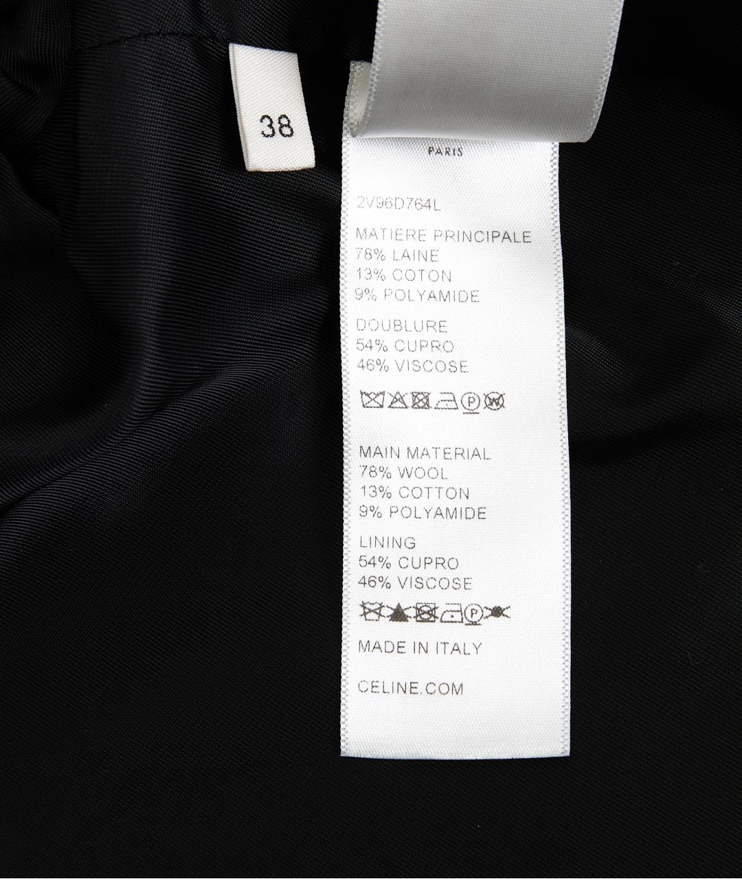 CELINE Черный шерстяной жакет/пиджак, фото 3