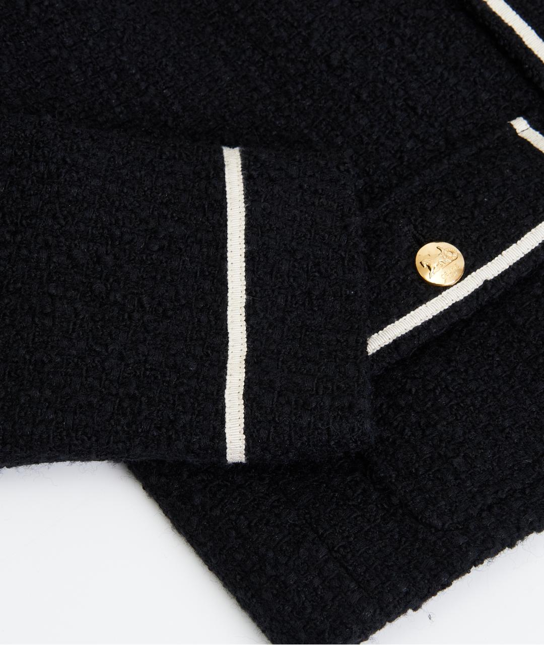CELINE Черный шерстяной жакет/пиджак, фото 7