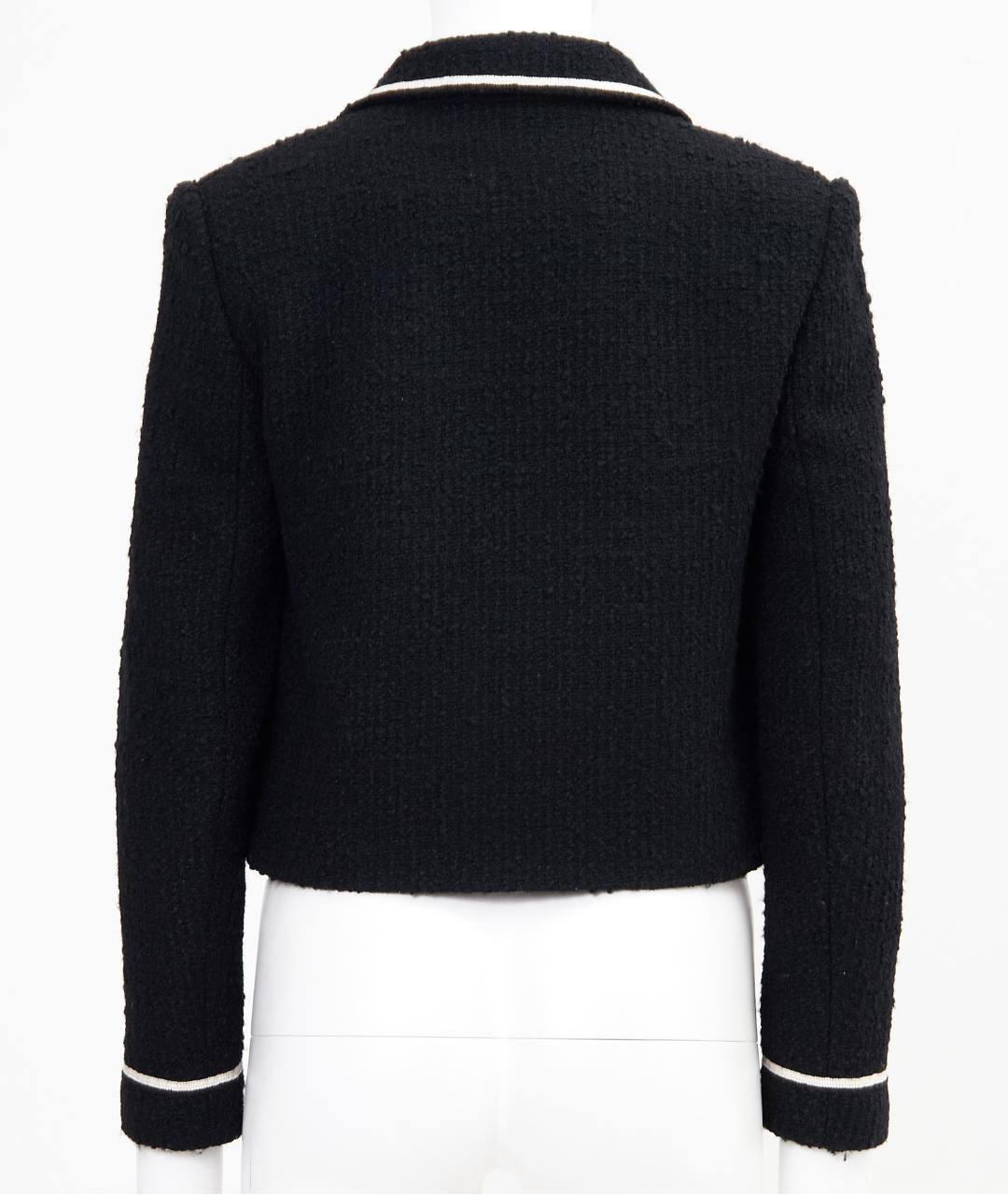 CELINE Черный шерстяной жакет/пиджак, фото 4