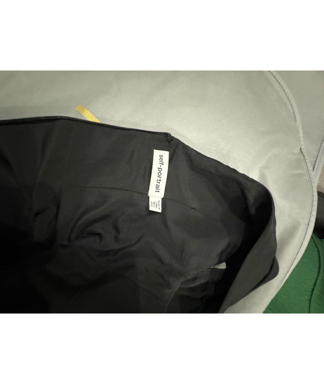 SELF-PORTRAIT Черное коктейльное платье, фото 3