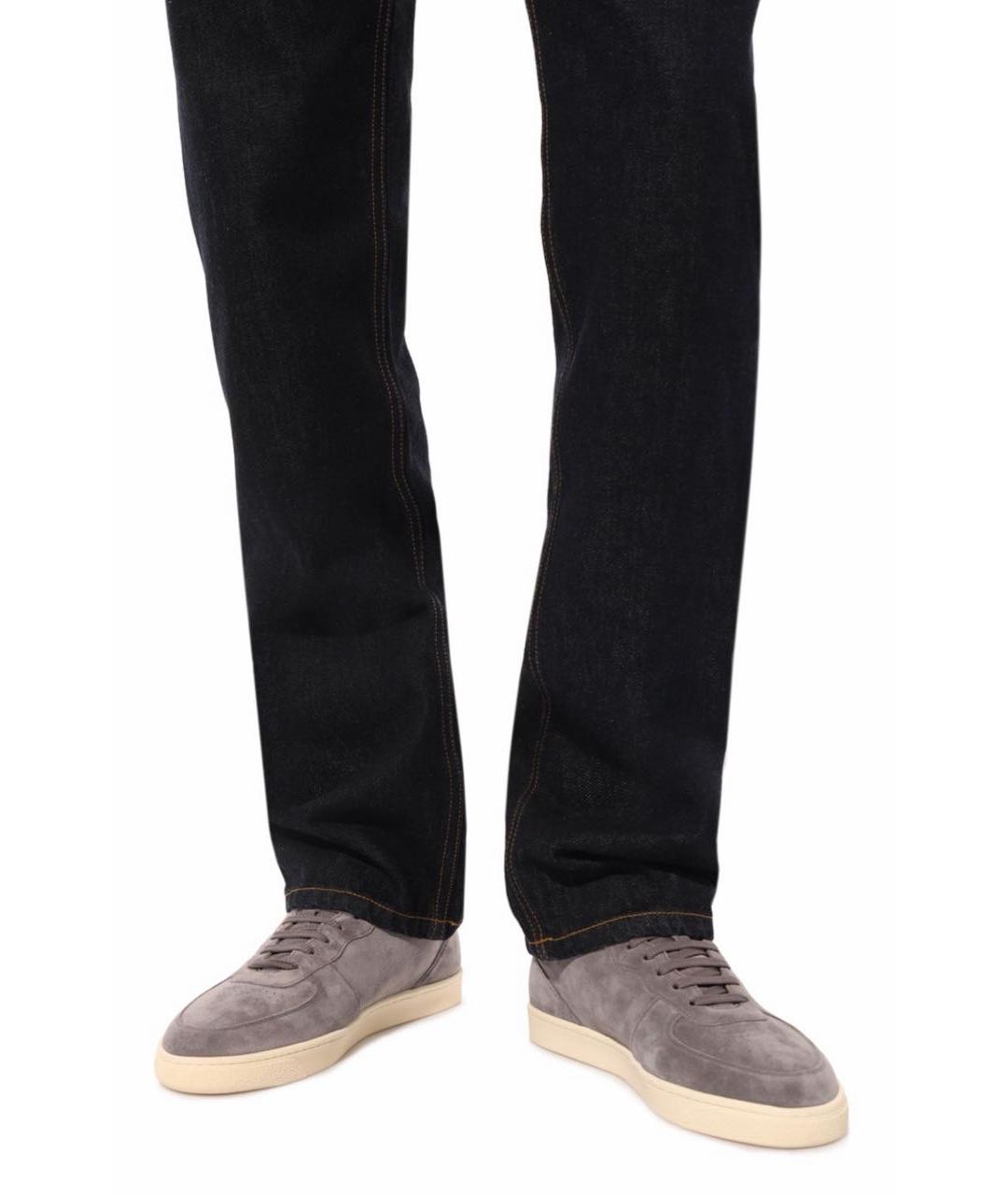 BRUNELLO CUCINELLI Серые замшевые низкие кроссовки / кеды, фото 5