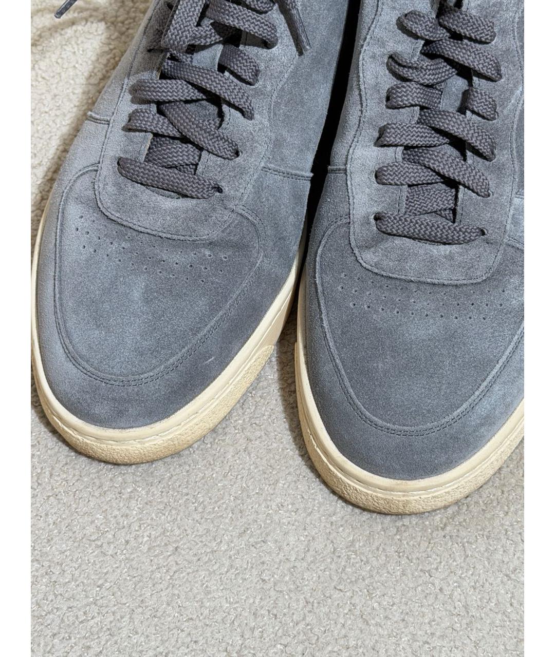 BRUNELLO CUCINELLI Серые замшевые низкие кроссовки / кеды, фото 7
