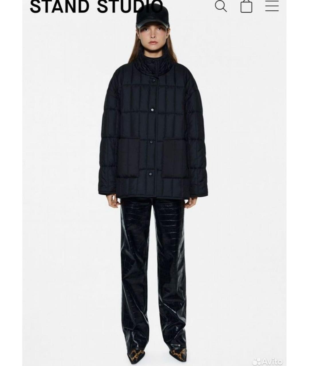 STAND STUDIO Черная полиэстеровая куртка, фото 7
