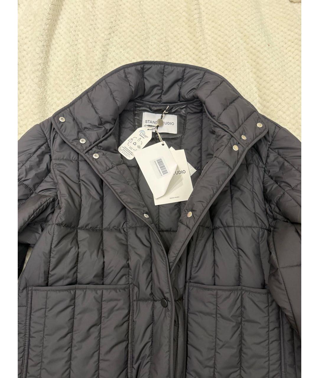STAND STUDIO Черная полиэстеровая куртка, фото 4