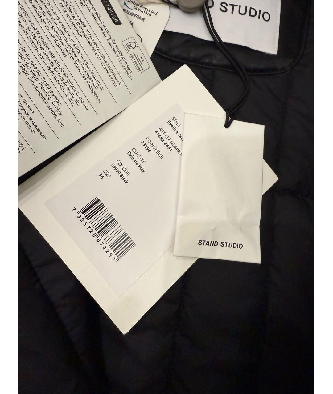 STAND STUDIO Черная полиэстеровая куртка, фото 3