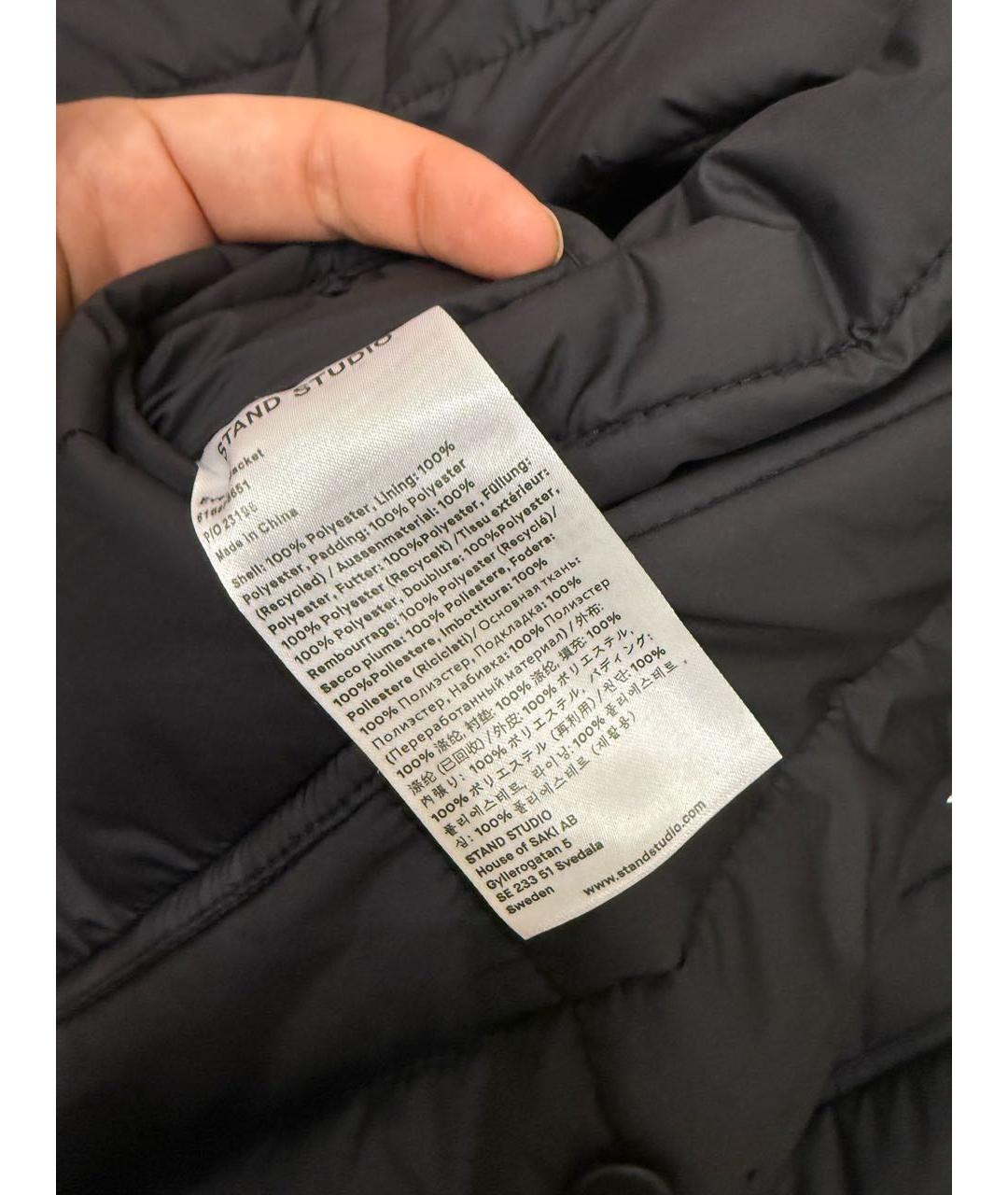 STAND STUDIO Черная полиэстеровая куртка, фото 5