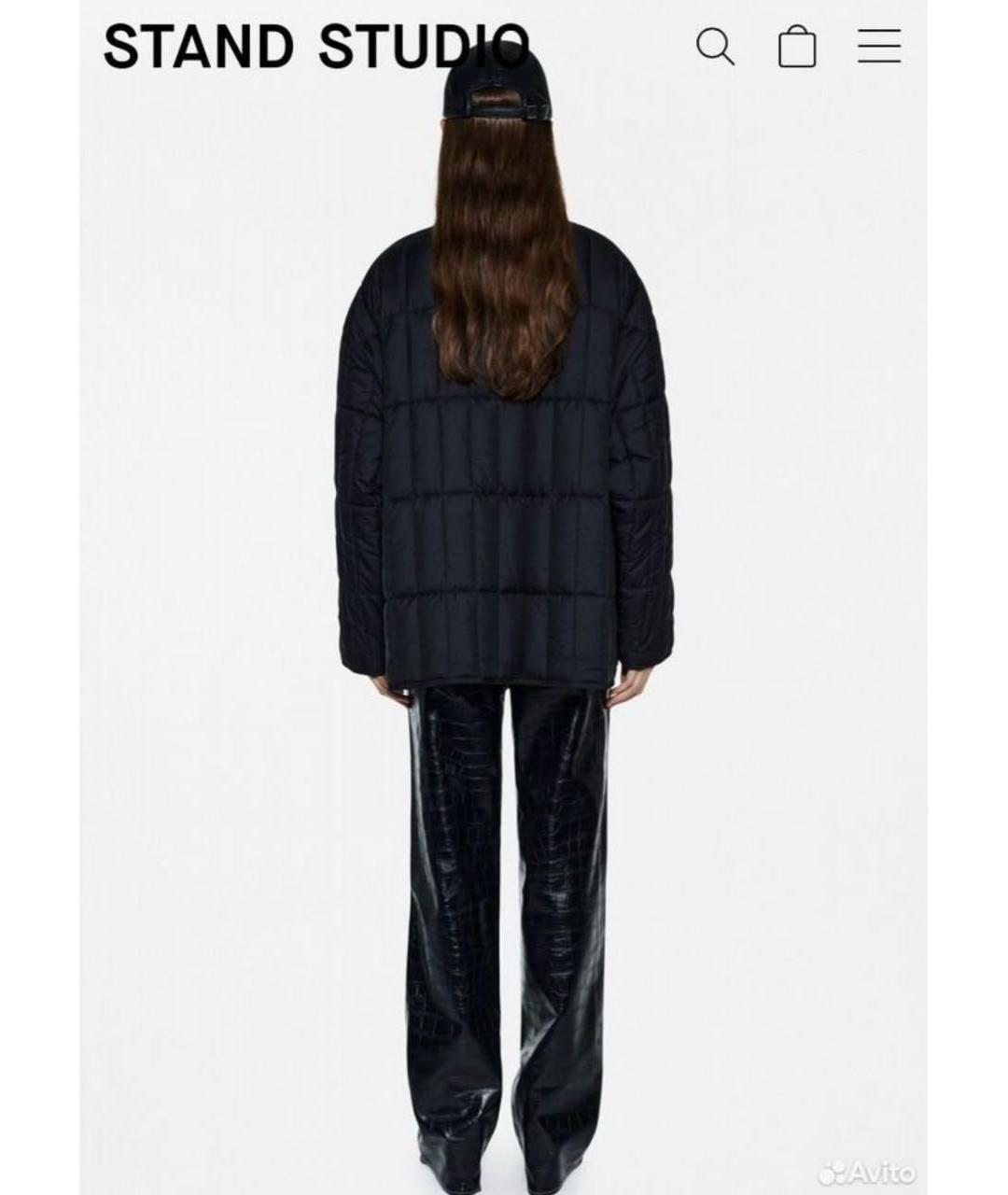STAND STUDIO Черная полиэстеровая куртка, фото 8