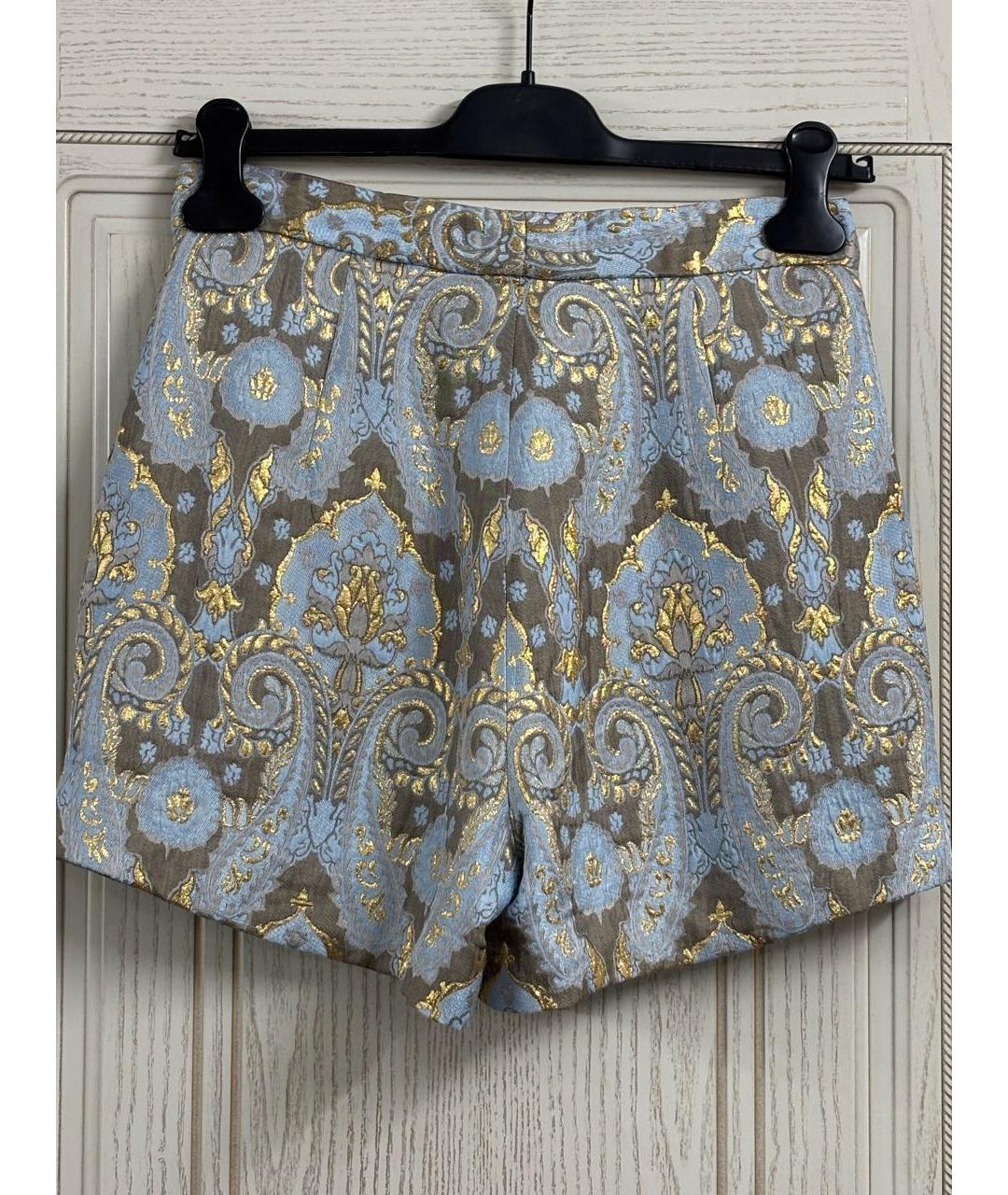 SANDRO Голубые полиэстеровые шорты, фото 2