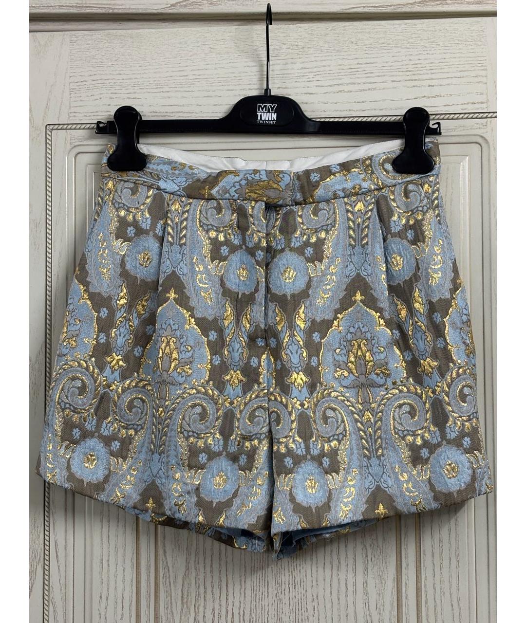 SANDRO Голубые полиэстеровые шорты, фото 9