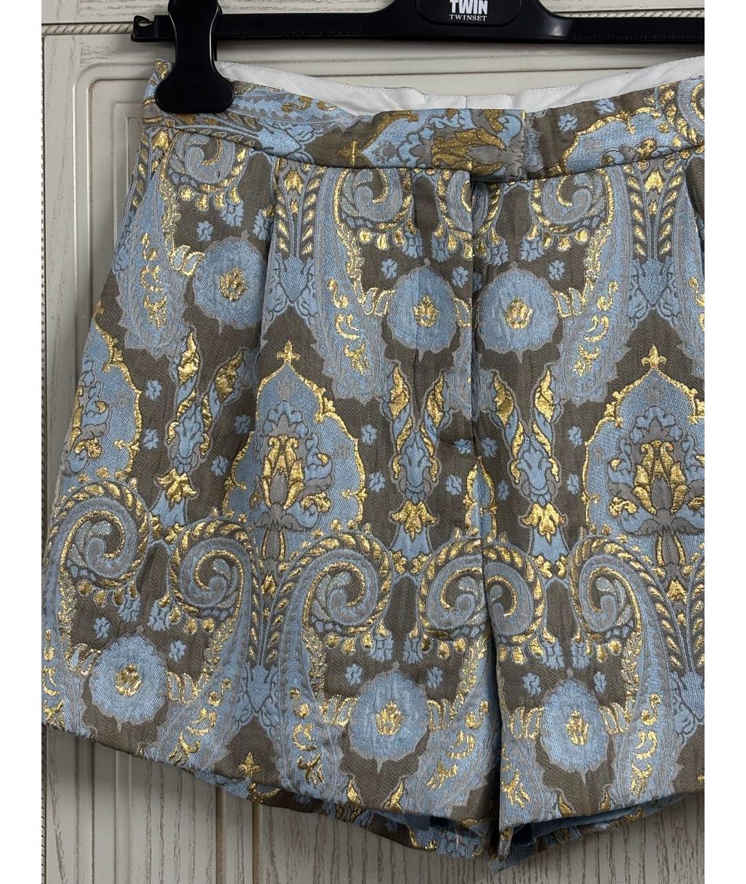 SANDRO Голубые полиэстеровые шорты, фото 5