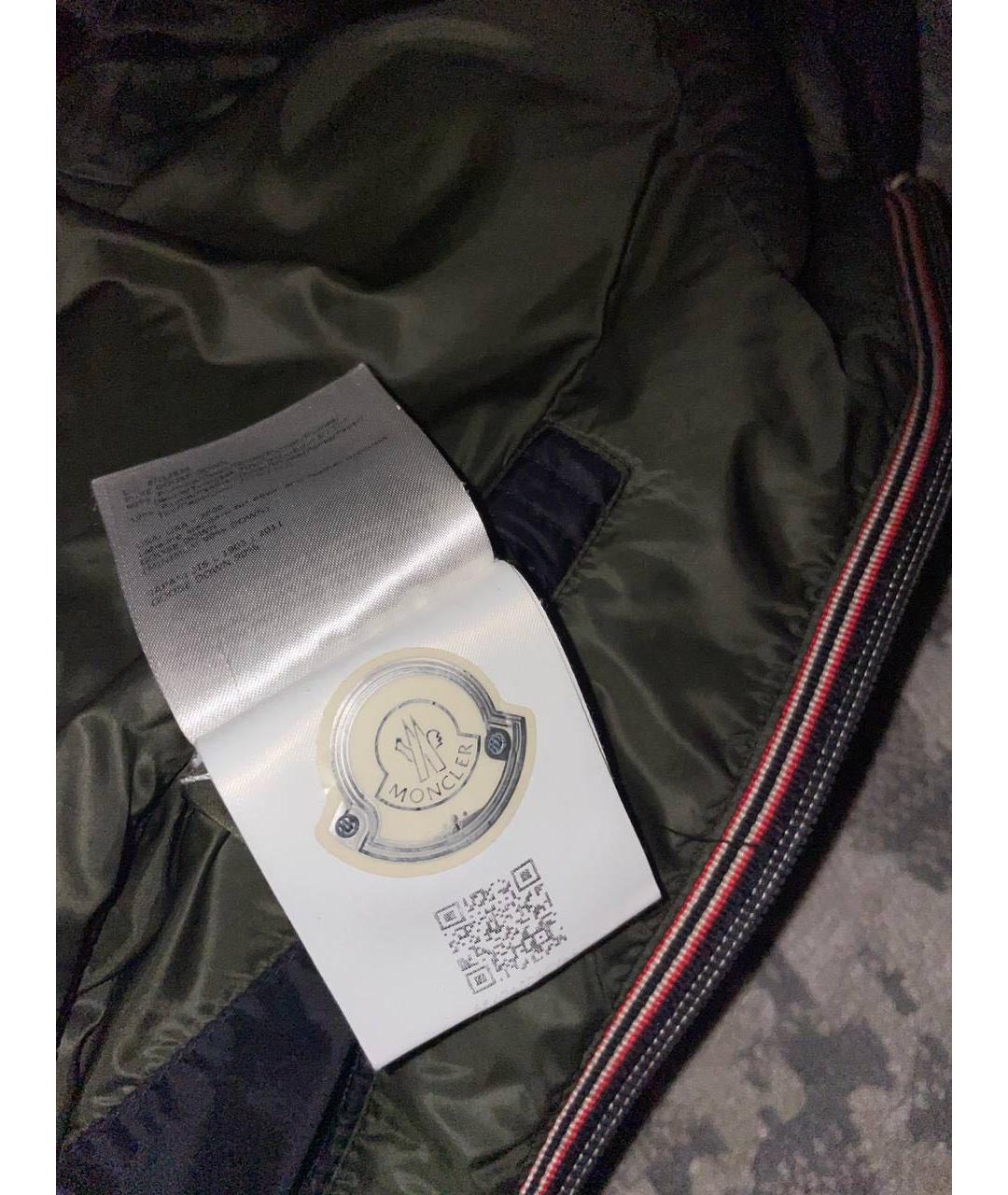 MONCLER Черный полиамидовый пуховик, фото 4