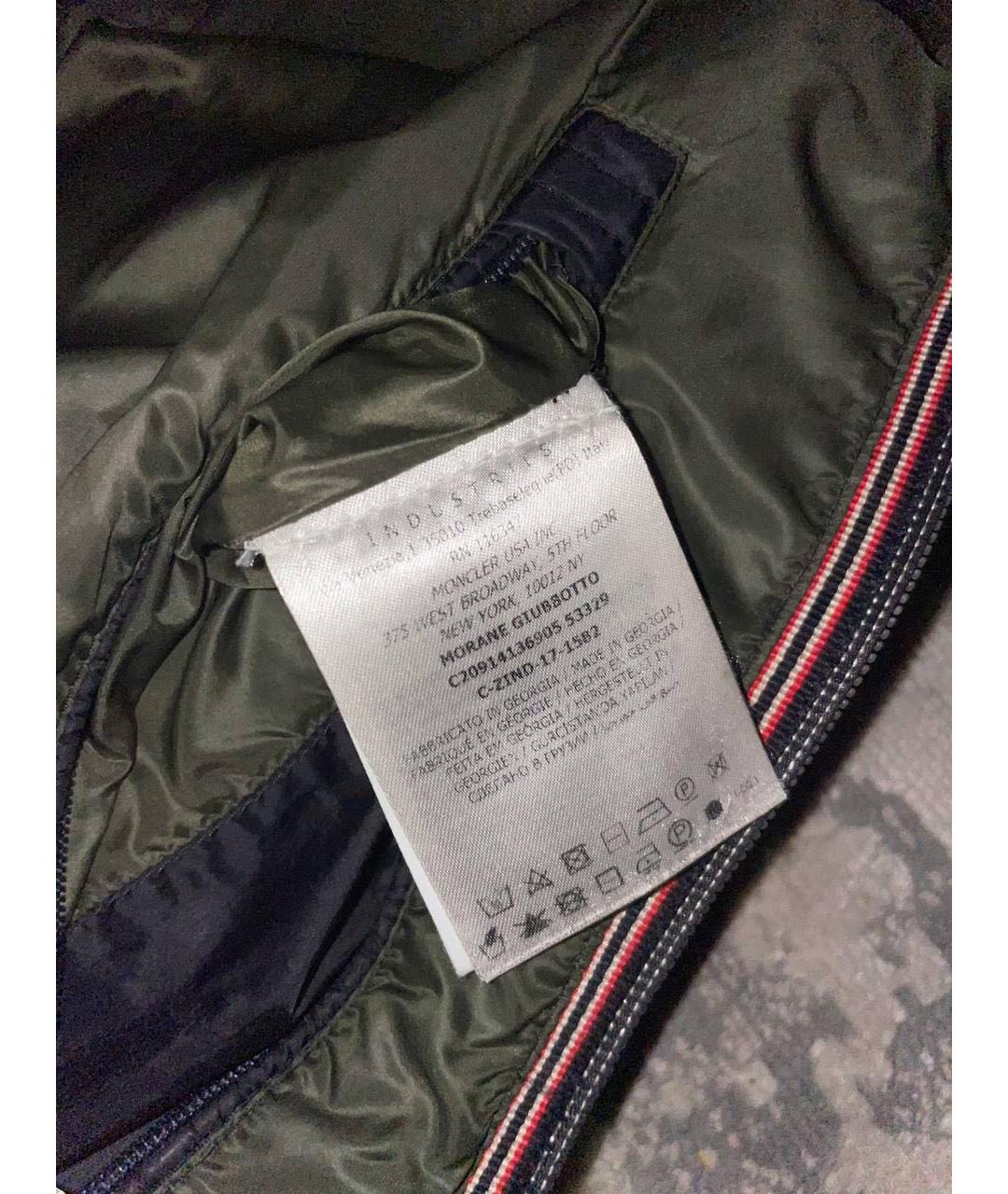 MONCLER Черный полиамидовый пуховик, фото 5