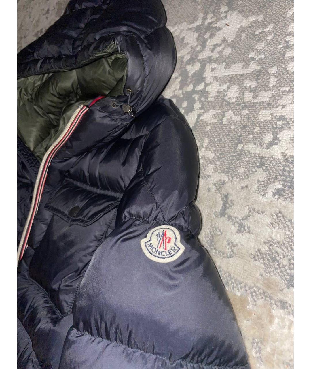 MONCLER Черный полиамидовый пуховик, фото 3