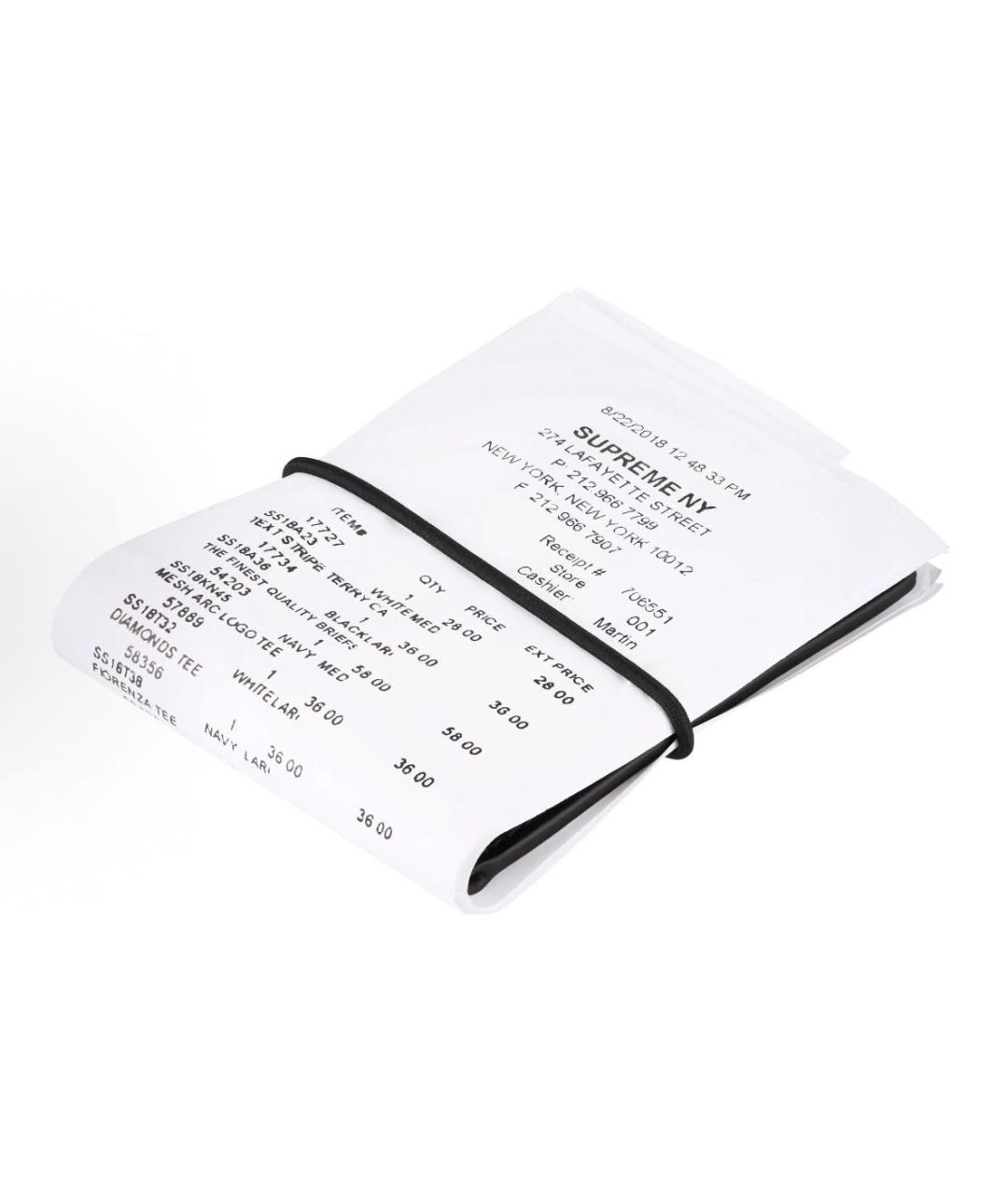 SUPREME Белый кожаный кошелек, фото 7