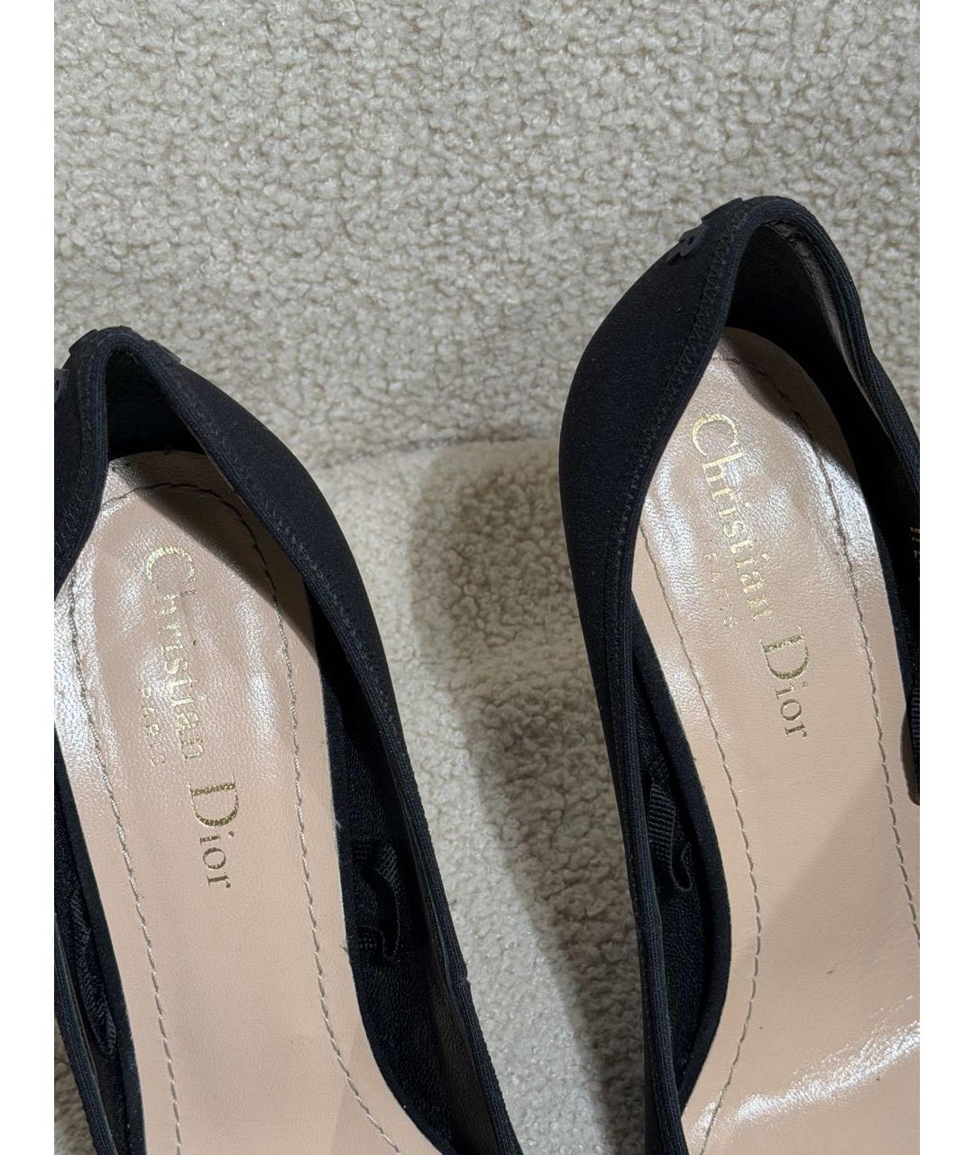 CHRISTIAN DIOR Черные текстильные туфли, фото 3