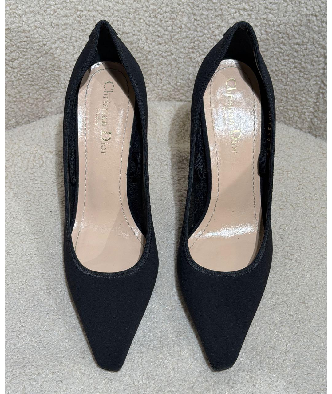 CHRISTIAN DIOR Черные текстильные туфли, фото 2