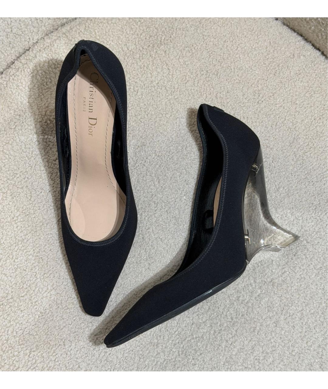 CHRISTIAN DIOR Черные текстильные туфли, фото 7