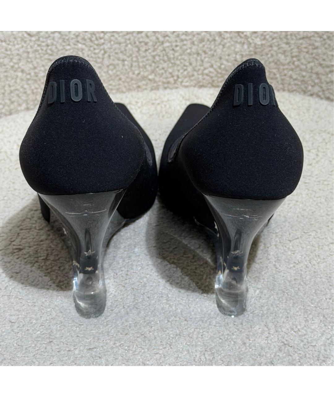 CHRISTIAN DIOR Черные текстильные туфли, фото 4