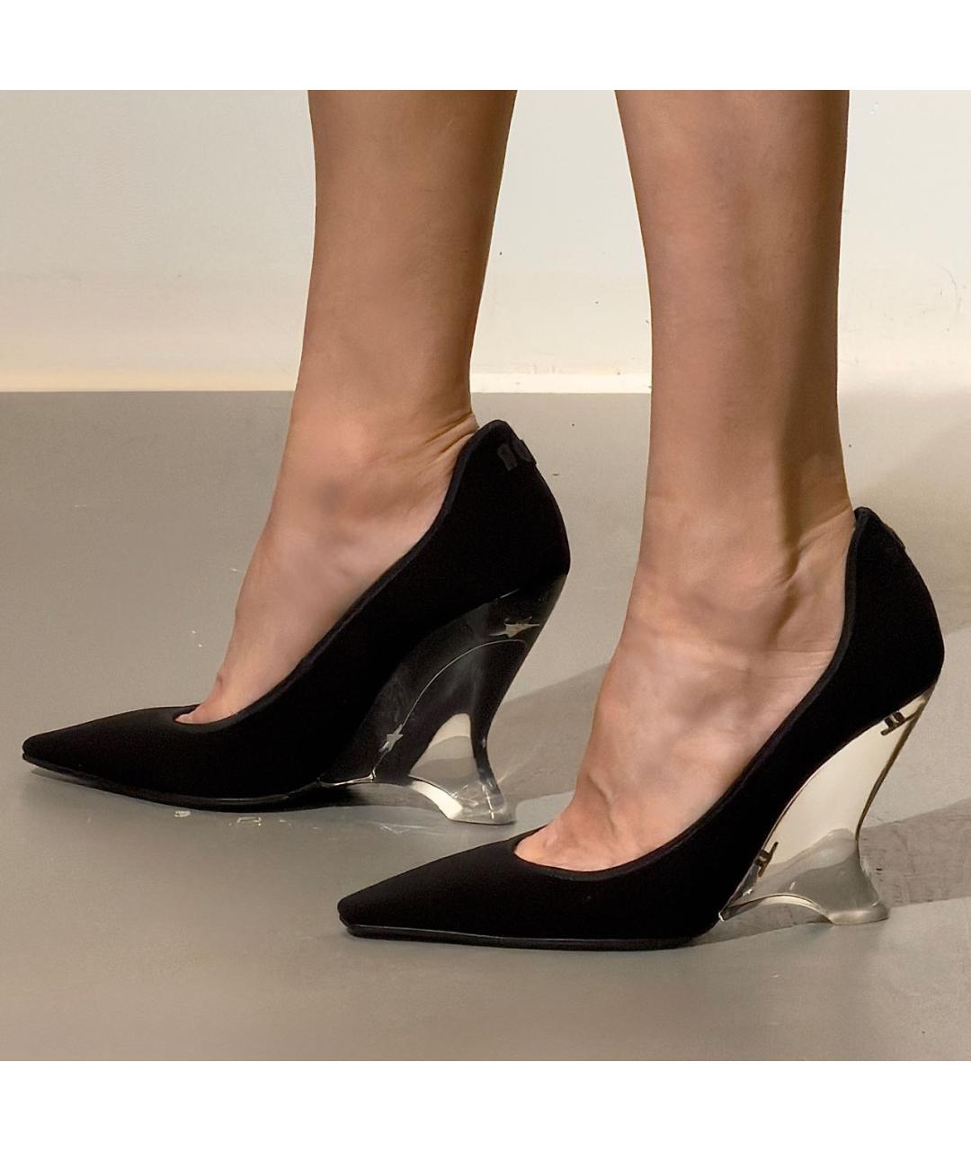 CHRISTIAN DIOR Черные текстильные туфли, фото 5