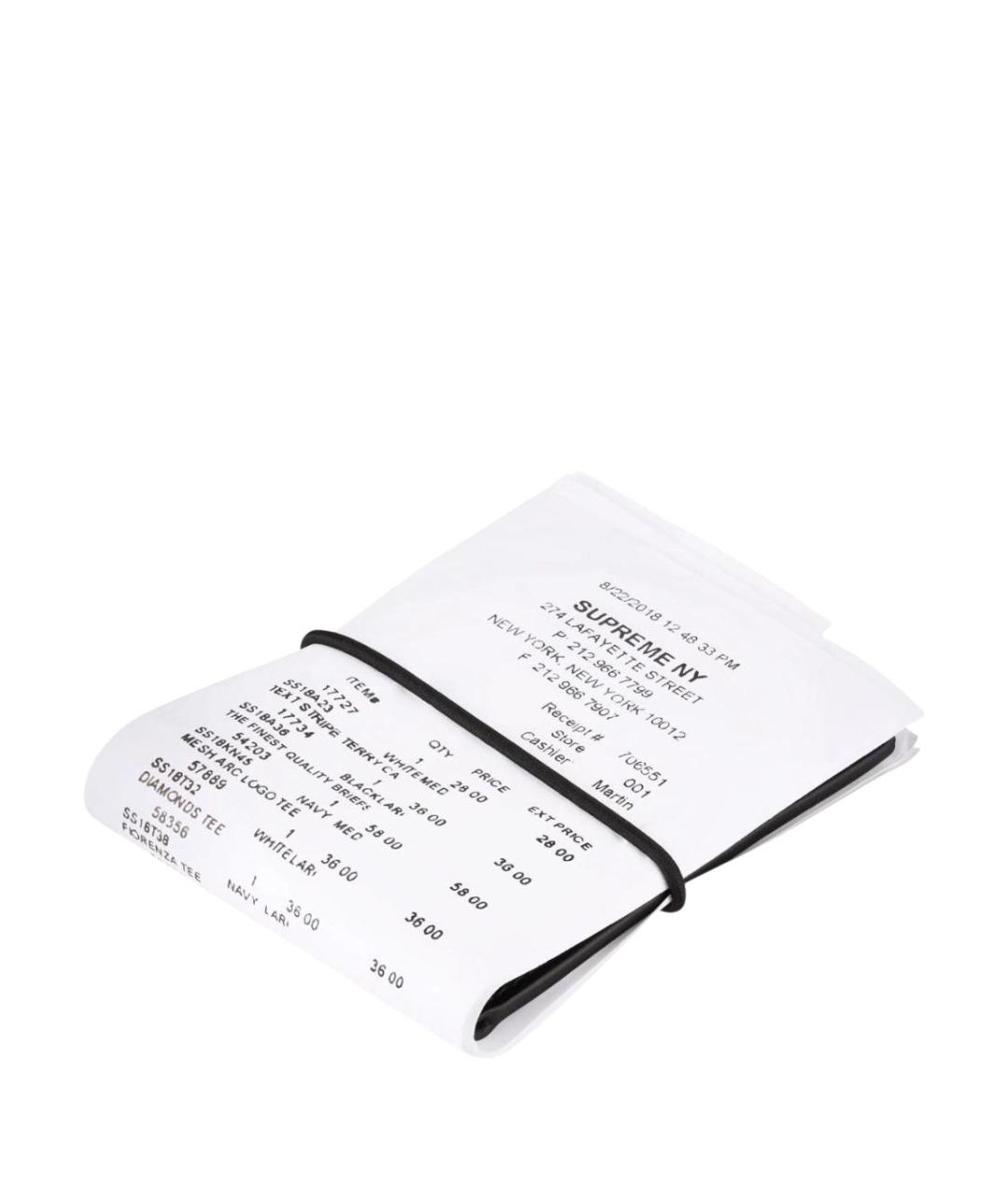 SUPREME Белый кожаный кардхолдер, фото 1