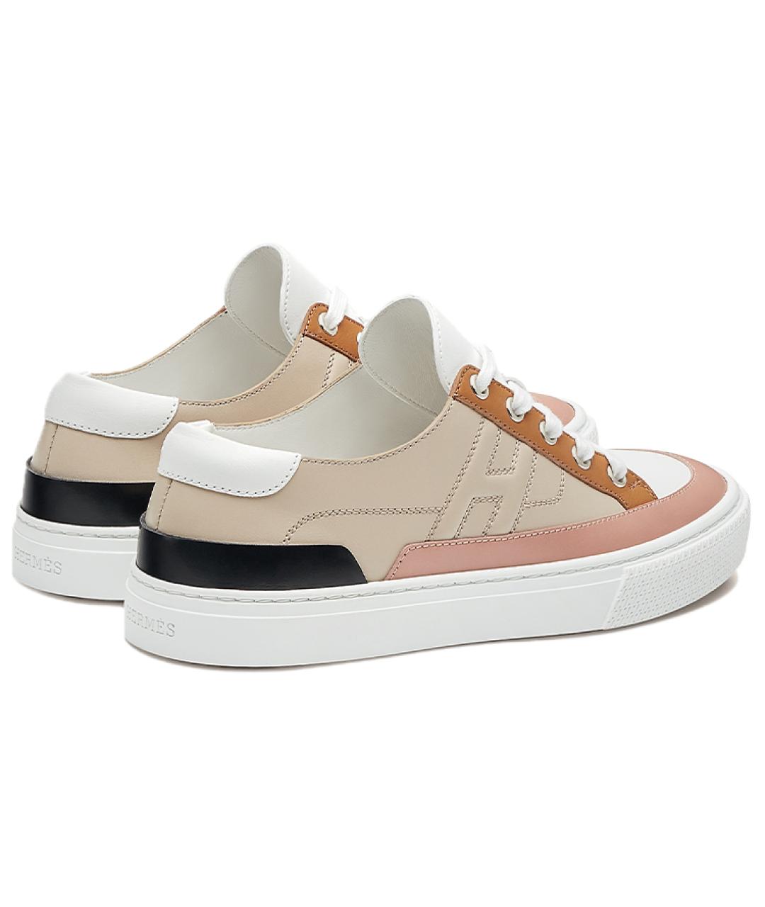 HERMES Мульти кожаные кеды, фото 4