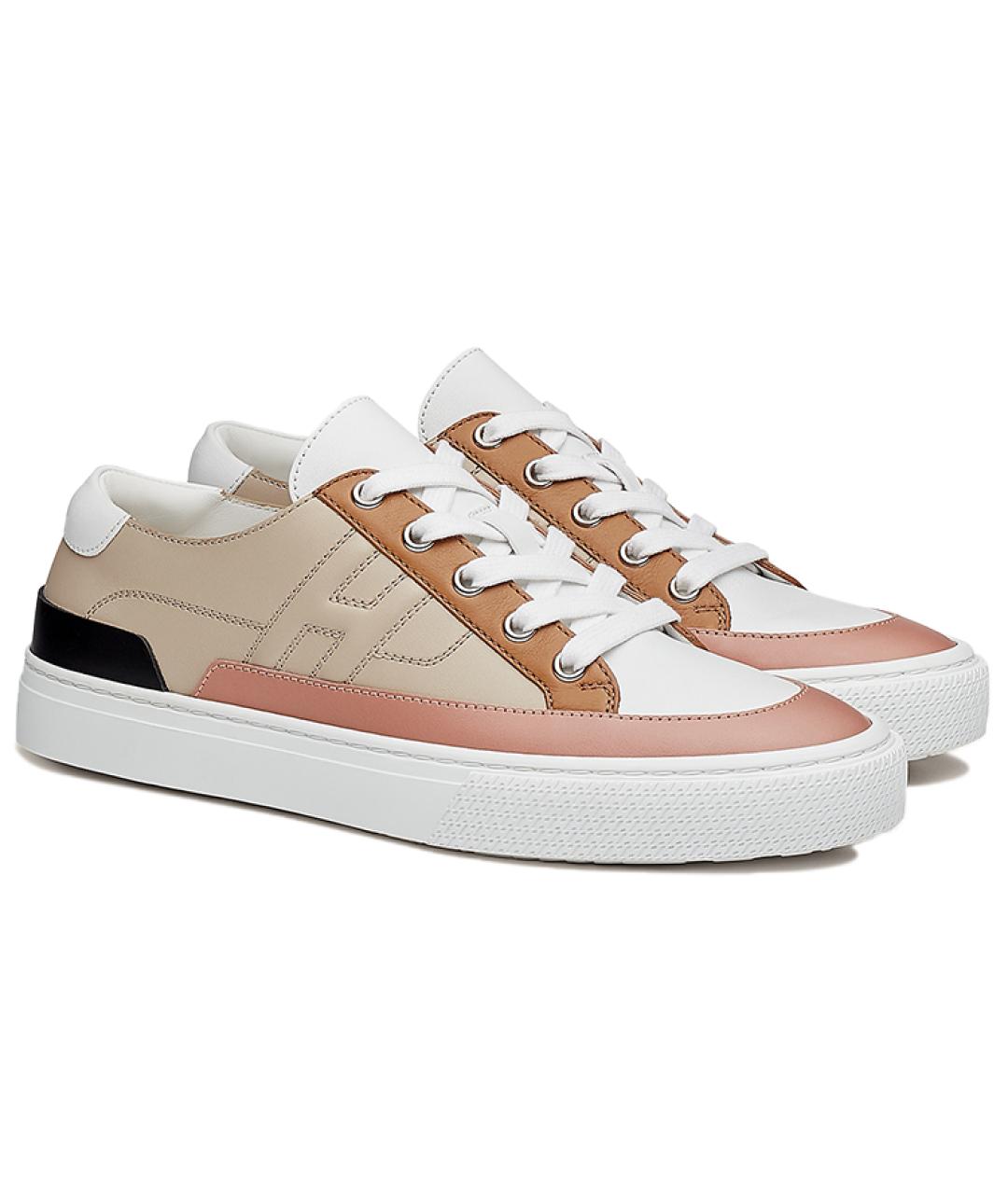 HERMES Мульти кожаные кеды, фото 2